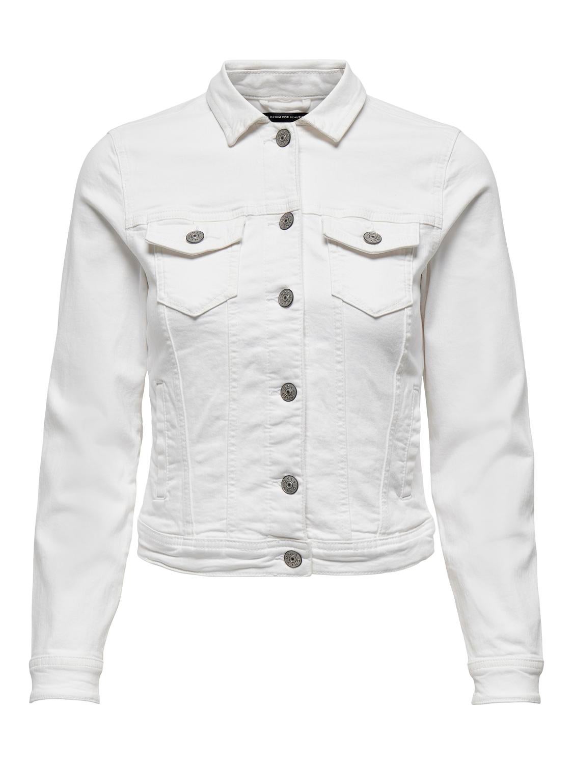 White colour sales denim jacket