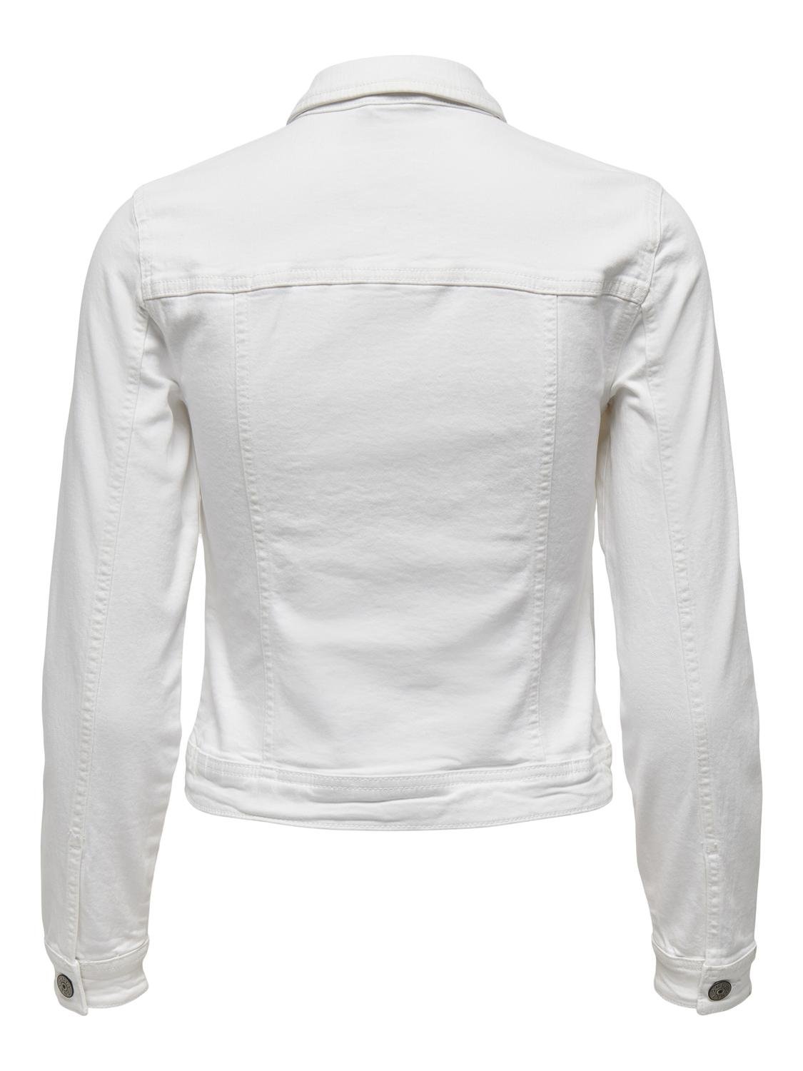 ONLY Couleur unie Veste en jean -White - 15177238
