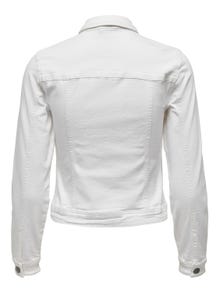 ONLY Solid coloured Denim jacket -White - 15177238