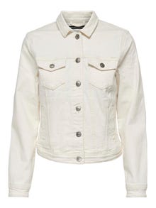 ONLY Solid coloured Denim jacket -Ecru - 15177238