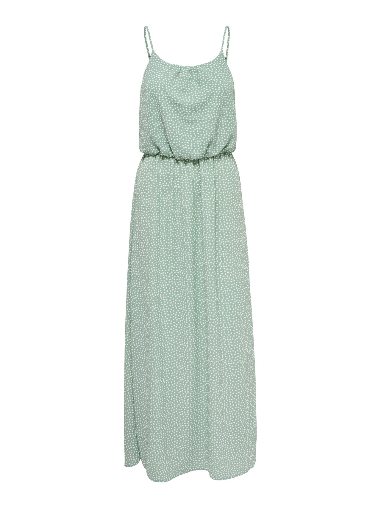 ONLY Regular Fit U-Neck Adjustable straps Long dress -Chinois Green - 15177381