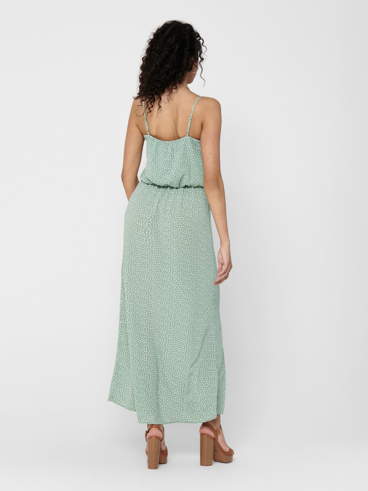 ONLY Sans manches Robe longue -Chinois Green - 15177381