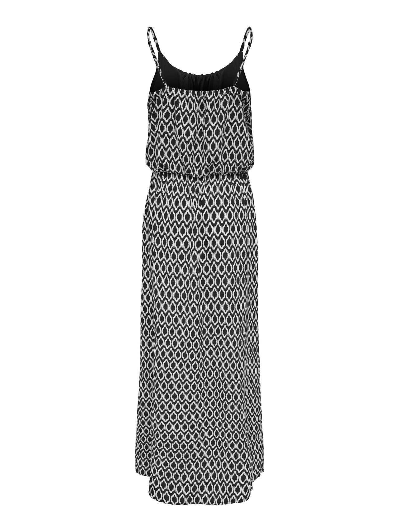 ONLY Regular Fit U-Neck Adjustable straps Long dress -Black - 15177381