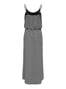 ONLY Regular Fit U-Neck Adjustable straps Long dress -Black - 15177381