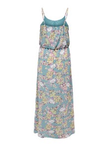 ONLY Regular Fit U-Neck Adjustable straps Long dress -Stone Blue - 15177381