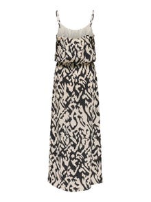 ONLY Regular Fit U-Neck Adjustable straps Long dress -Birch - 15177381