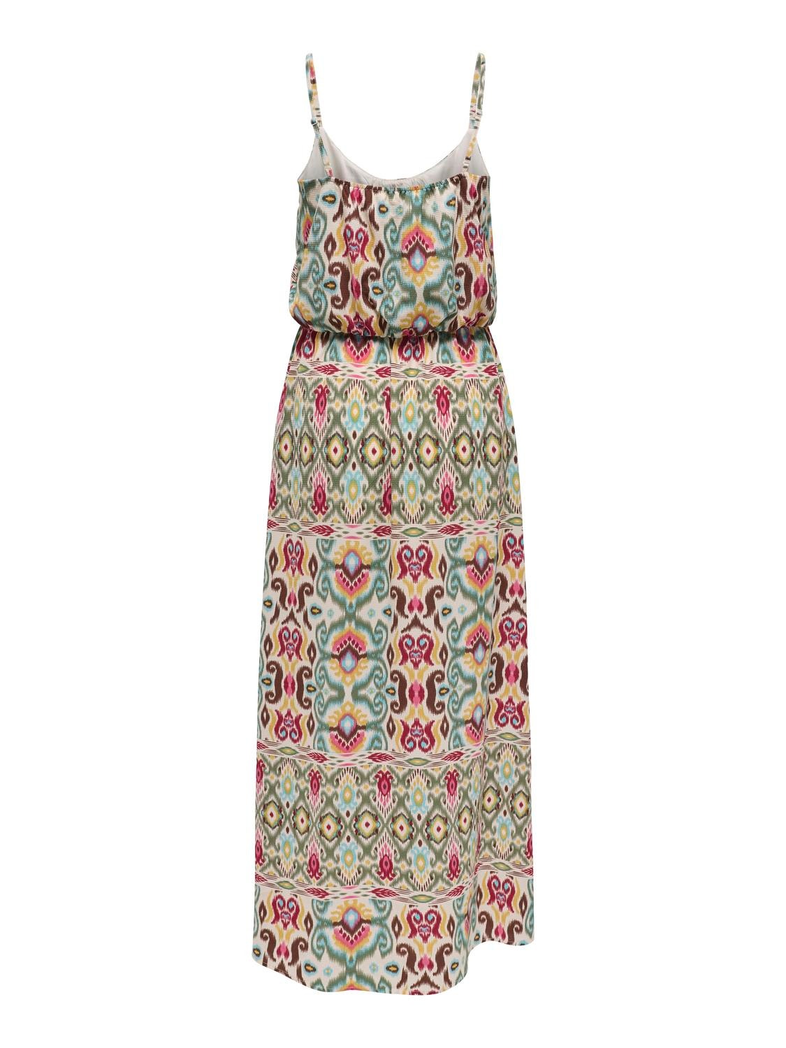 ONLY Maxi kjole med mønster -Oil Green - 15177381