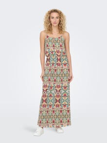 ONLY Maxi kjole med mønster -Oil Green - 15177381
