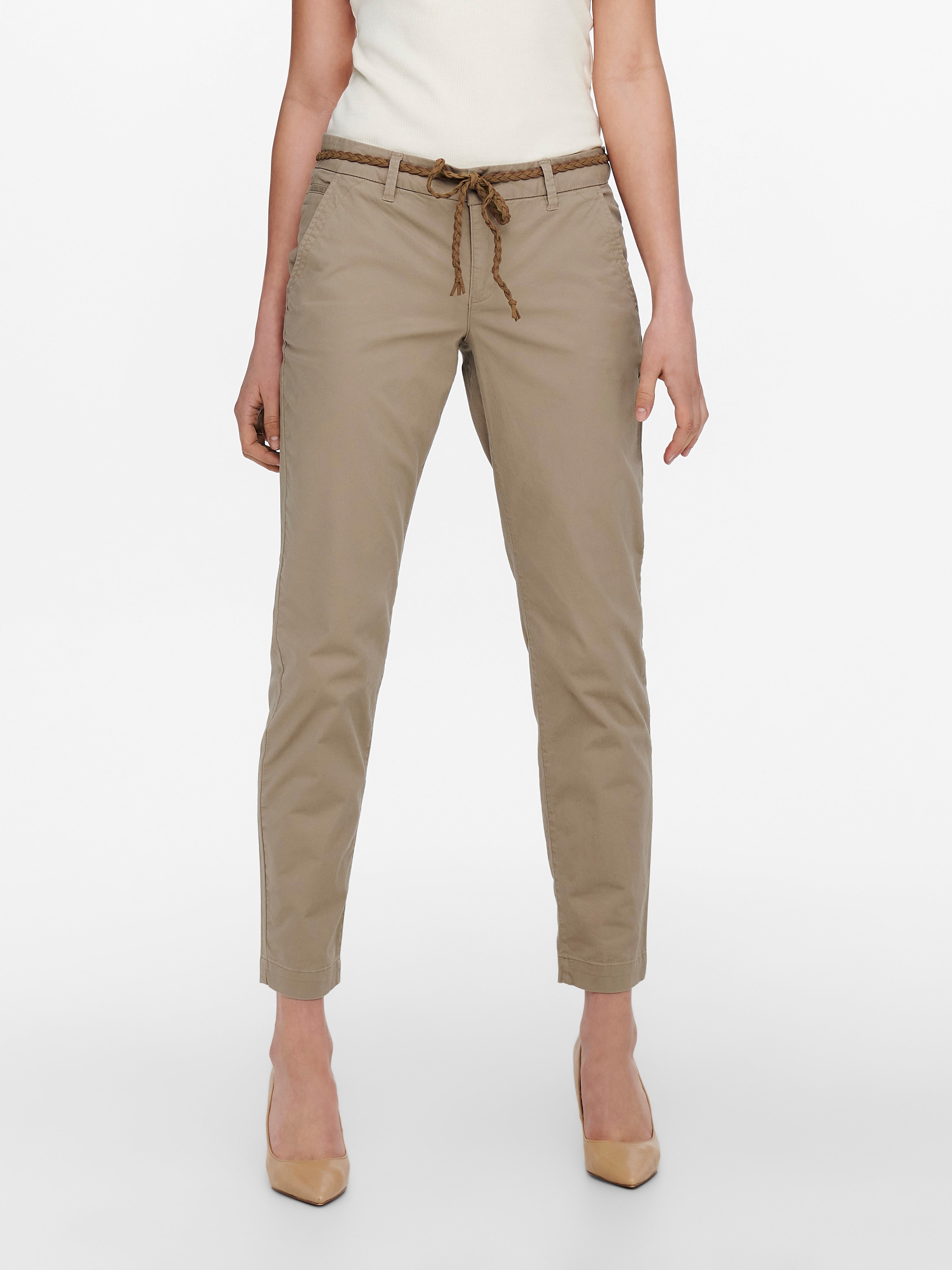30% Rabatt auf ONLEVELYN Mittlere Taille Normal geschnitten Hose 