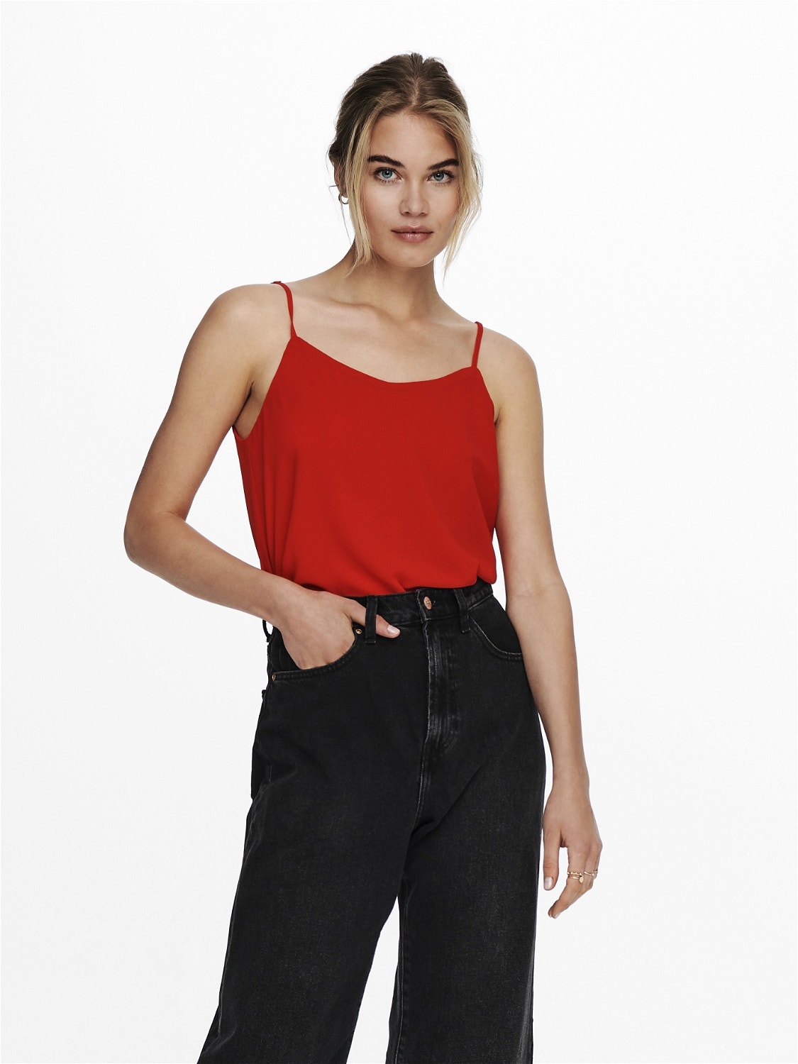 ONLY Loose Singlet Top -High Risk Red - 15177444