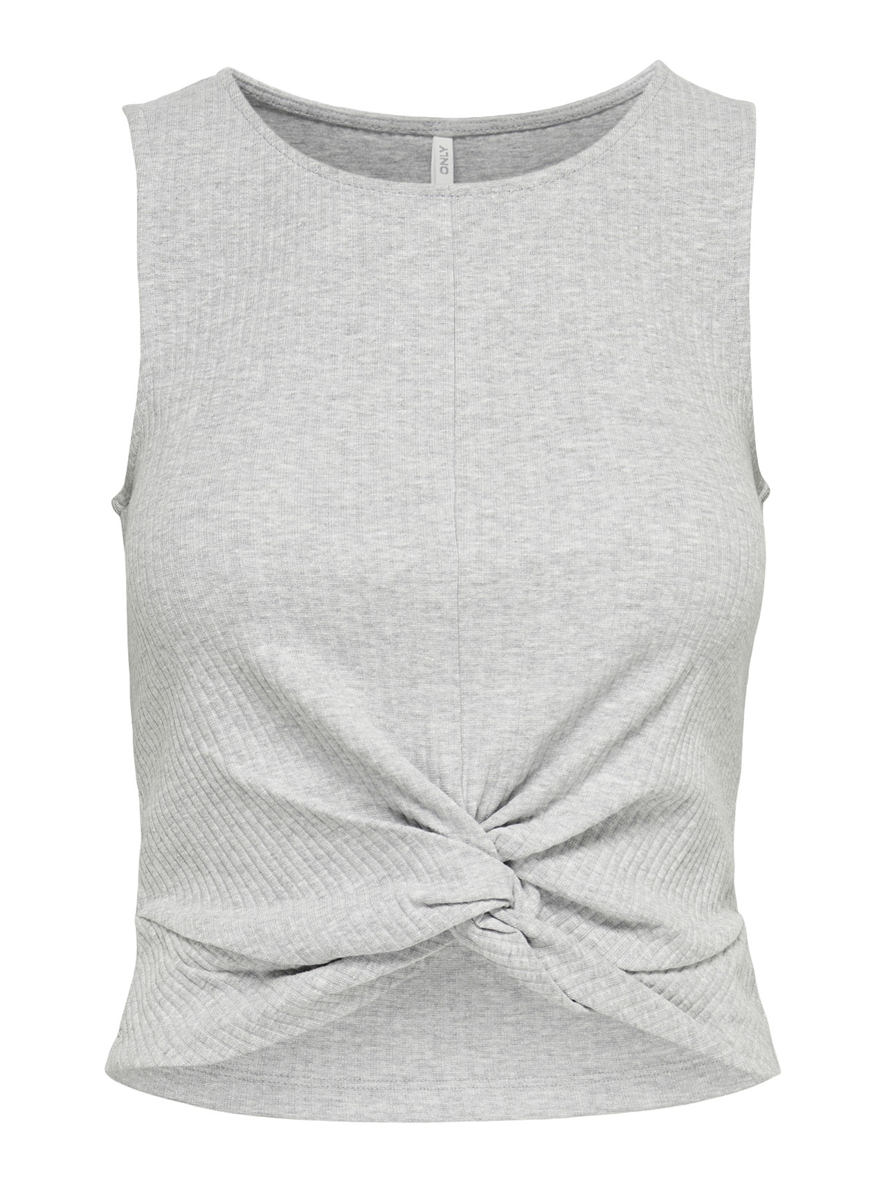 ONLY Normal geschnitten Rundhals T-Shirt -Light Grey Melange - 15177490