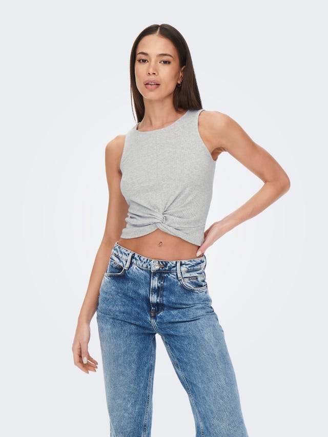 ONLY Cropped Ermeløs topp - 15177490