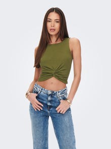 ONLY De corte cropped Top sin mangas -Capulet Olive - 15177490