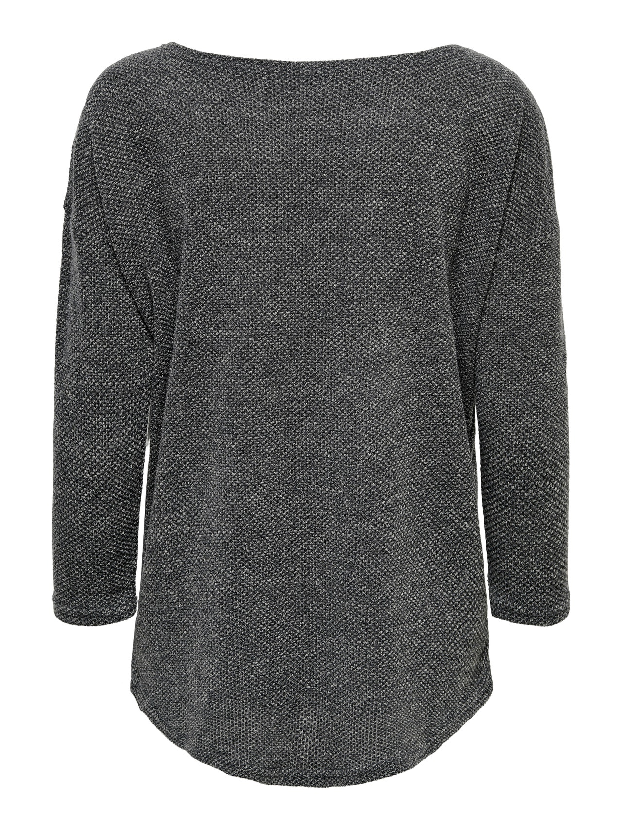 ONLY Oversize 3/4 sleeved top -Dark Grey Melange - 15177776