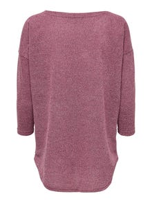 ONLY Oversize 3/4 sleeved top -Dry Rose - 15177776