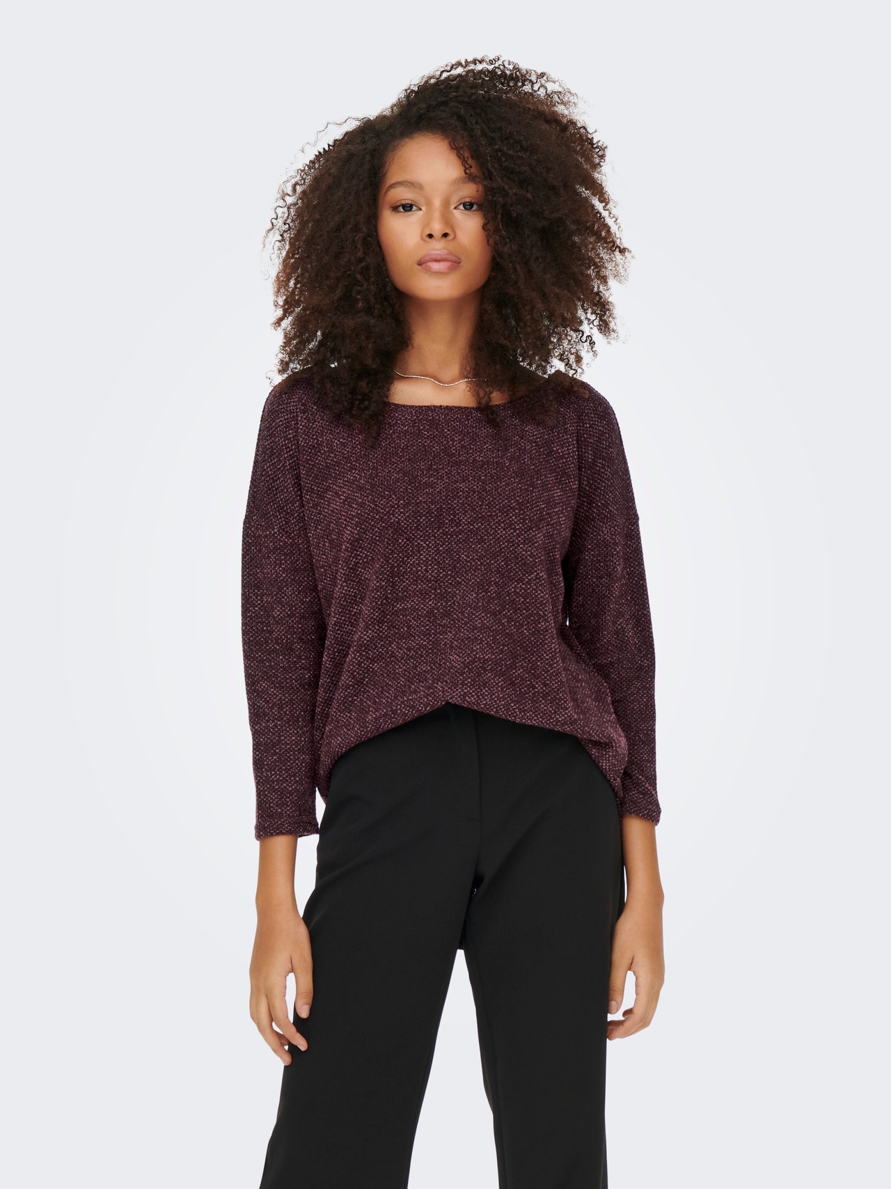 ONLY Tops Loose Fit Col rond -Winetasting - 15177776