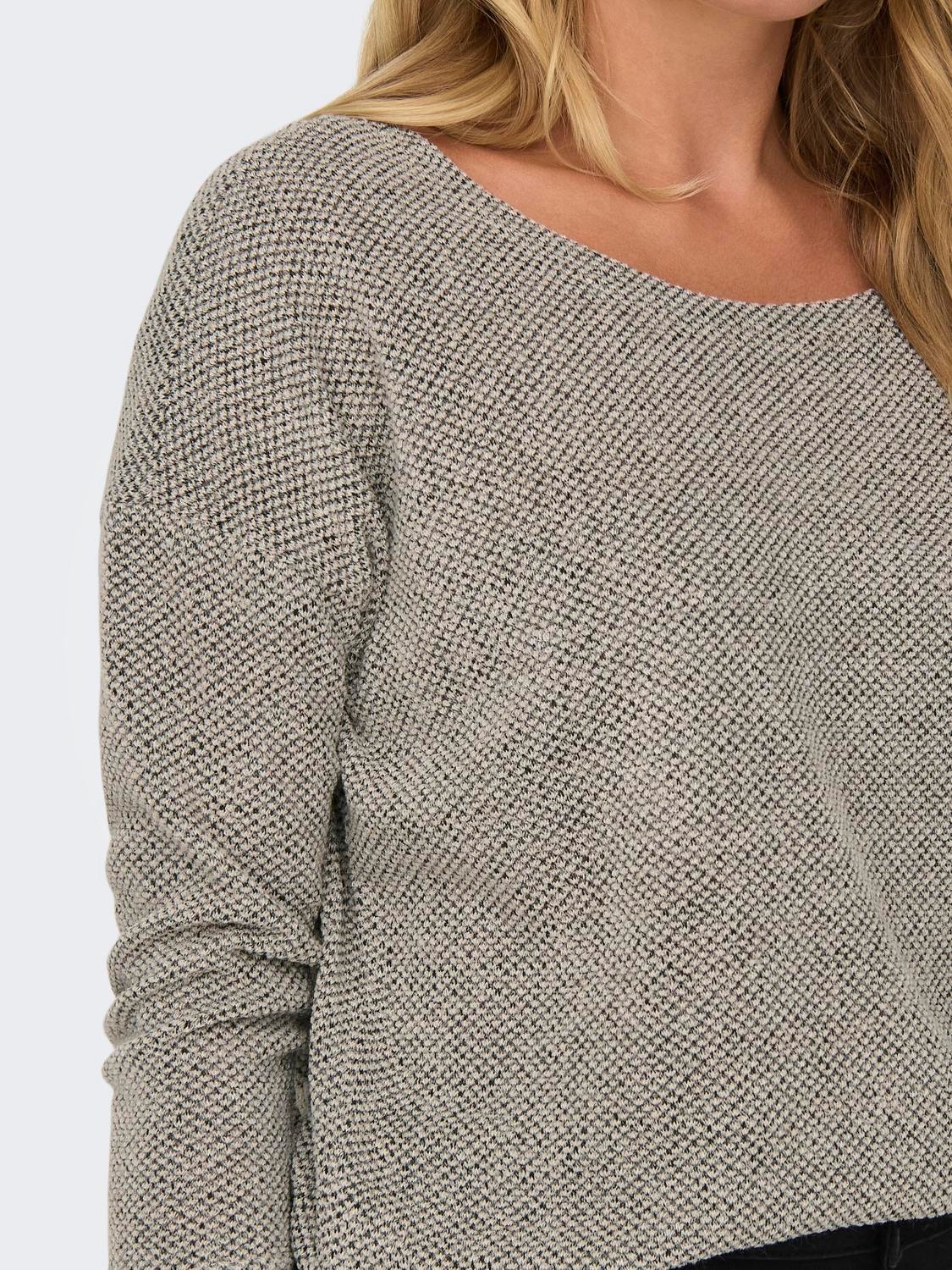 Loose Fit Round Neck Top Light ONLY® | | Grey