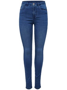 ONLY Jeans Skinny Fit Taille haute -Medium Blue Denim - 15178990