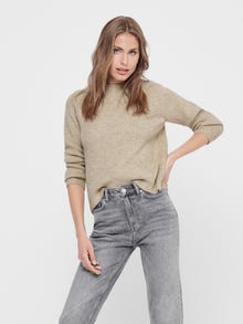 ONLY Regular Fit Round Neck Pullover -Whitecap Gray - 15179813