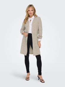 ONLY long knit cardigan with pockets  -Whitecap Gray - 15179815