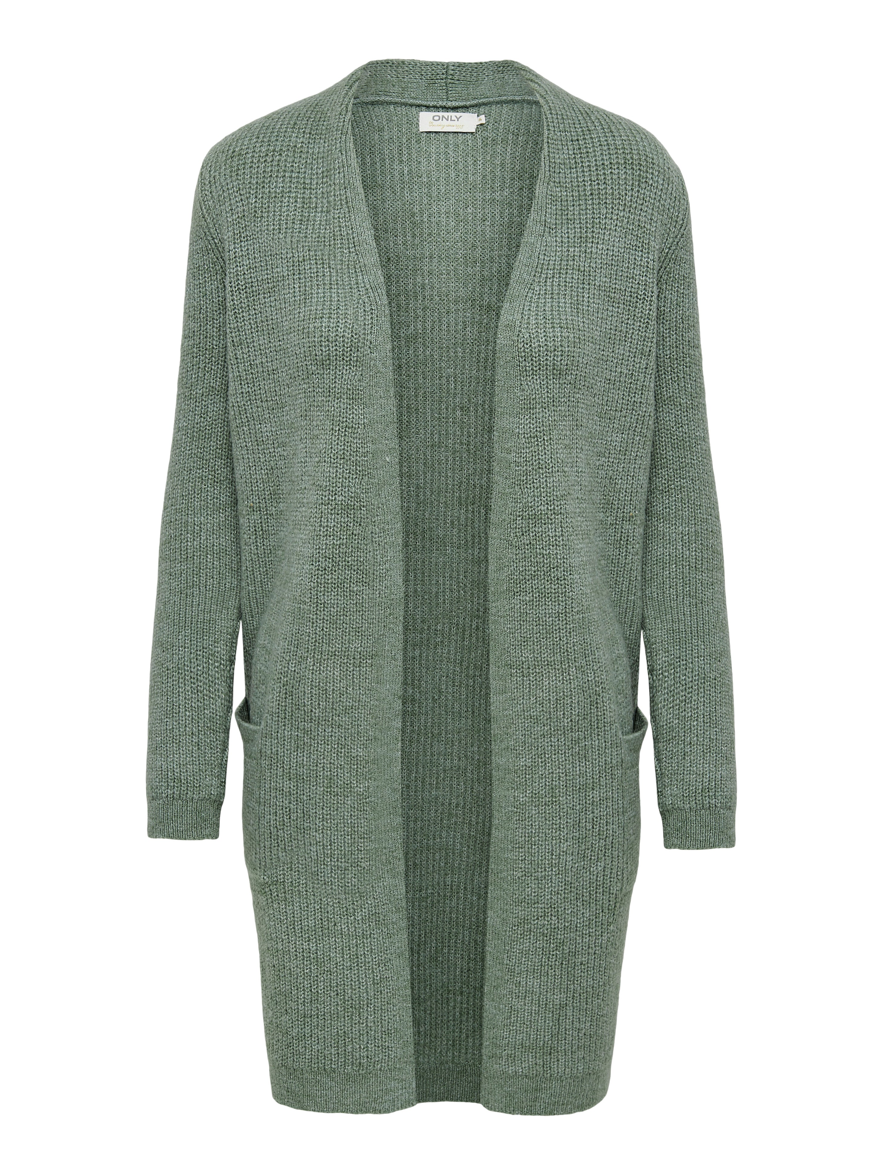 Long Knitted Cardigan | Light Green | ONLY®