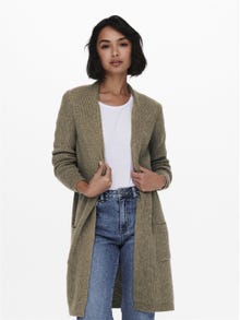 ONLY long knit cardigan with pockets  -Caribou - 15179815
