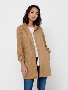 ONLY Faux suede Coat -Toasted Coconut - 15179864