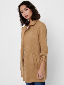 ONLY Faux suede Coat -Toasted Coconut - 15179864
