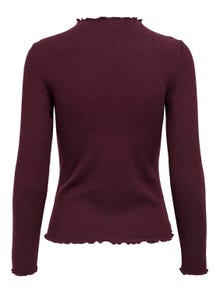 ONLY High neck Long Sleeved Top -Madder Brown - 15180040