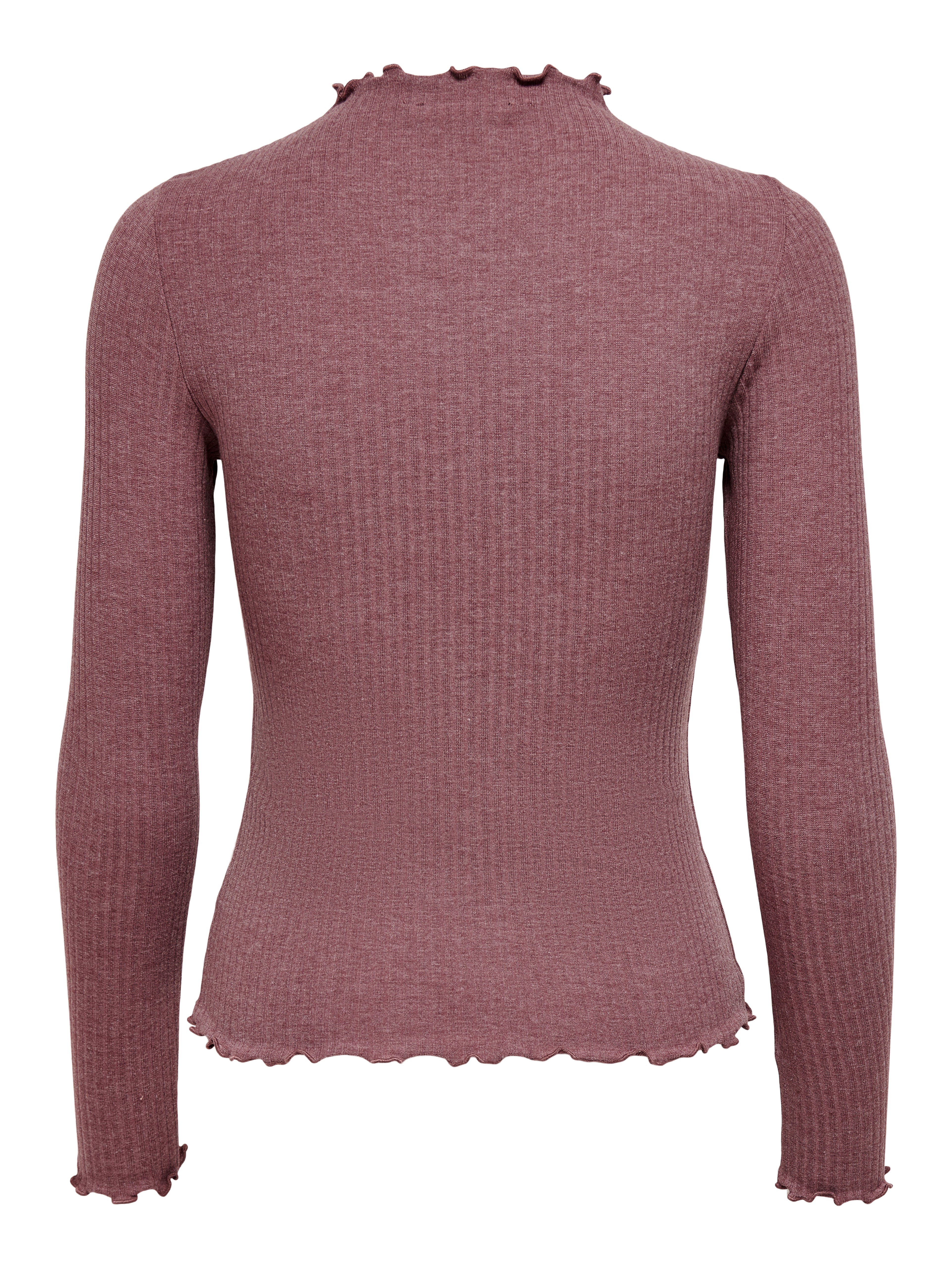 High neck Long Sleeved Top Dark Rose ONLY®
