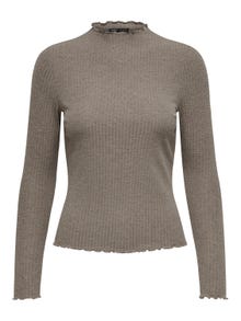 ONLY Comfort Fit High neck Top -Caribou - 15180040