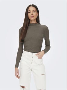 ONLY Comfort Fit High neck Top -Caribou - 15180040