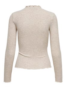 ONLY Comfort Fit High neck Top -Pumice Stone - 15180040
