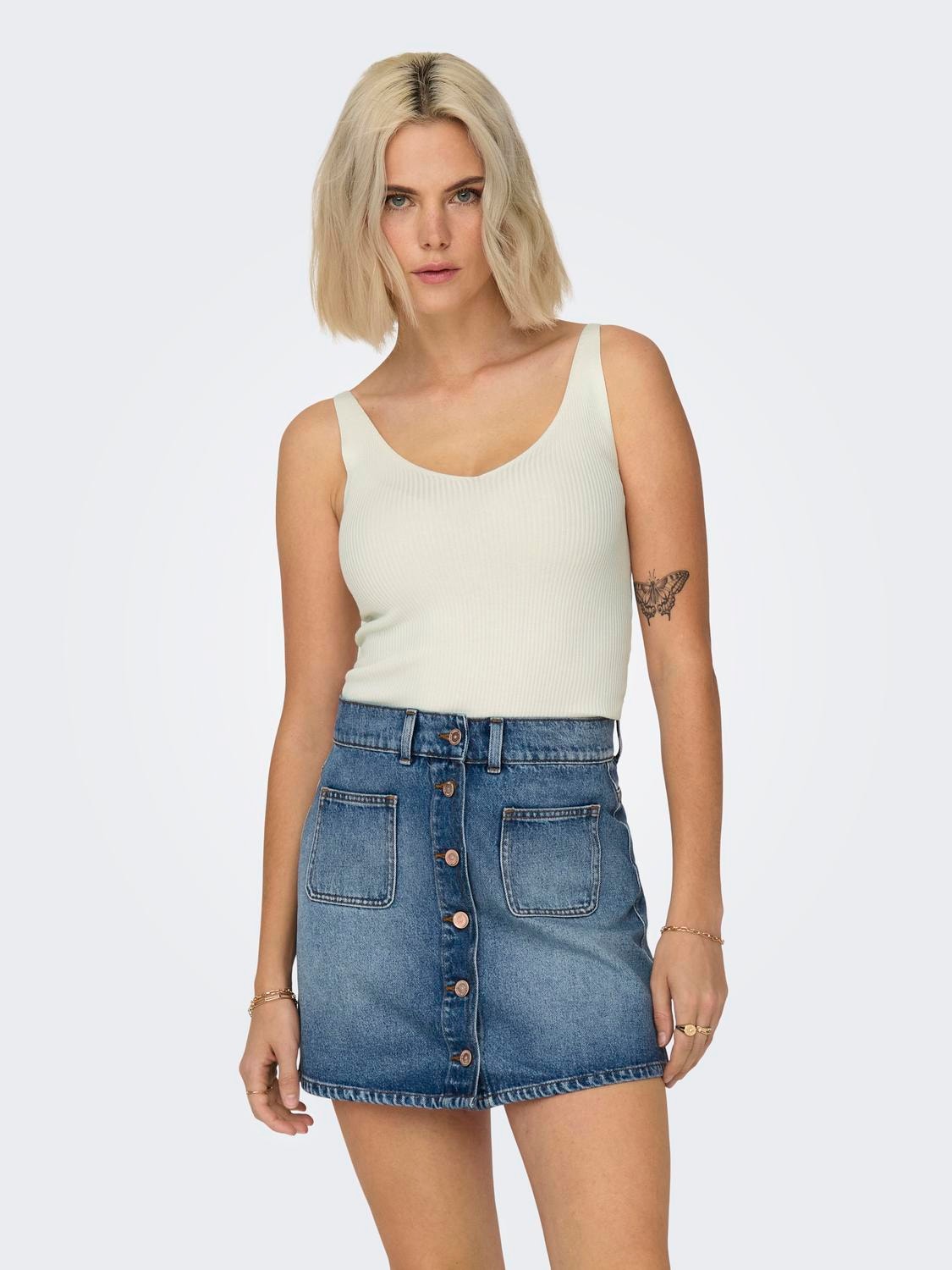 ONLY Knitted top -Cloud Dancer - 15180497