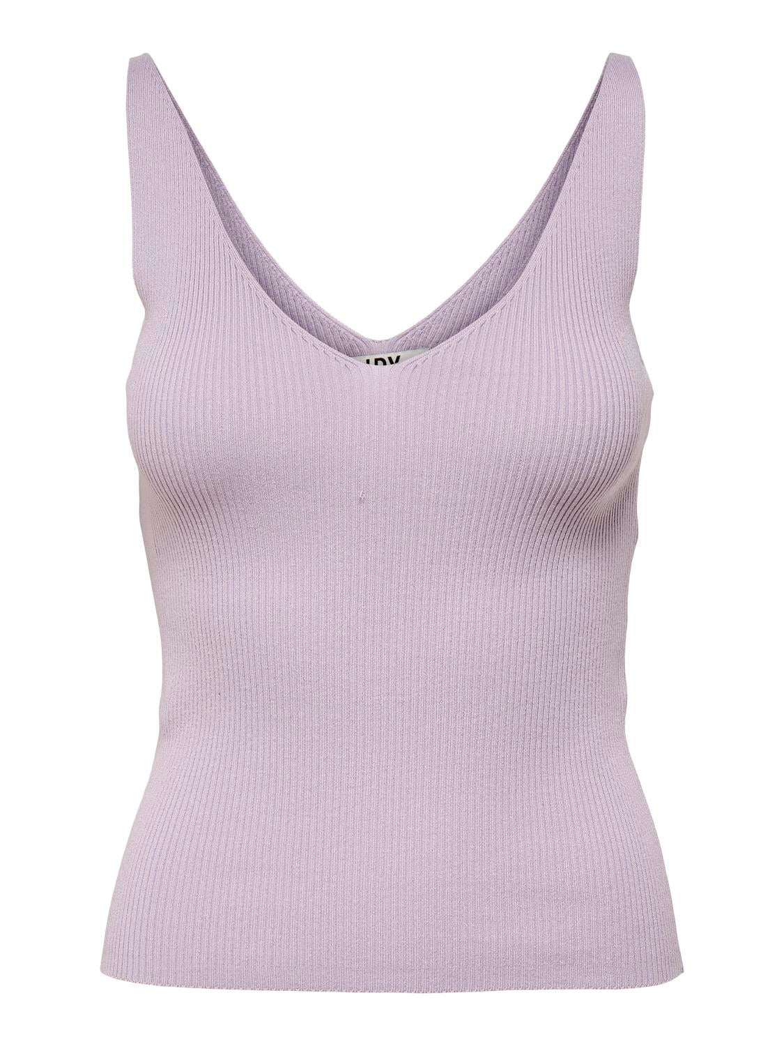 purple v neck tank top