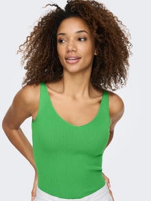 ONLY Col en V Top sans manches -Kelly Green - 15180497