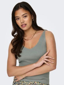 ONLY Col en V Top sans manches -Chinois Green - 15180497