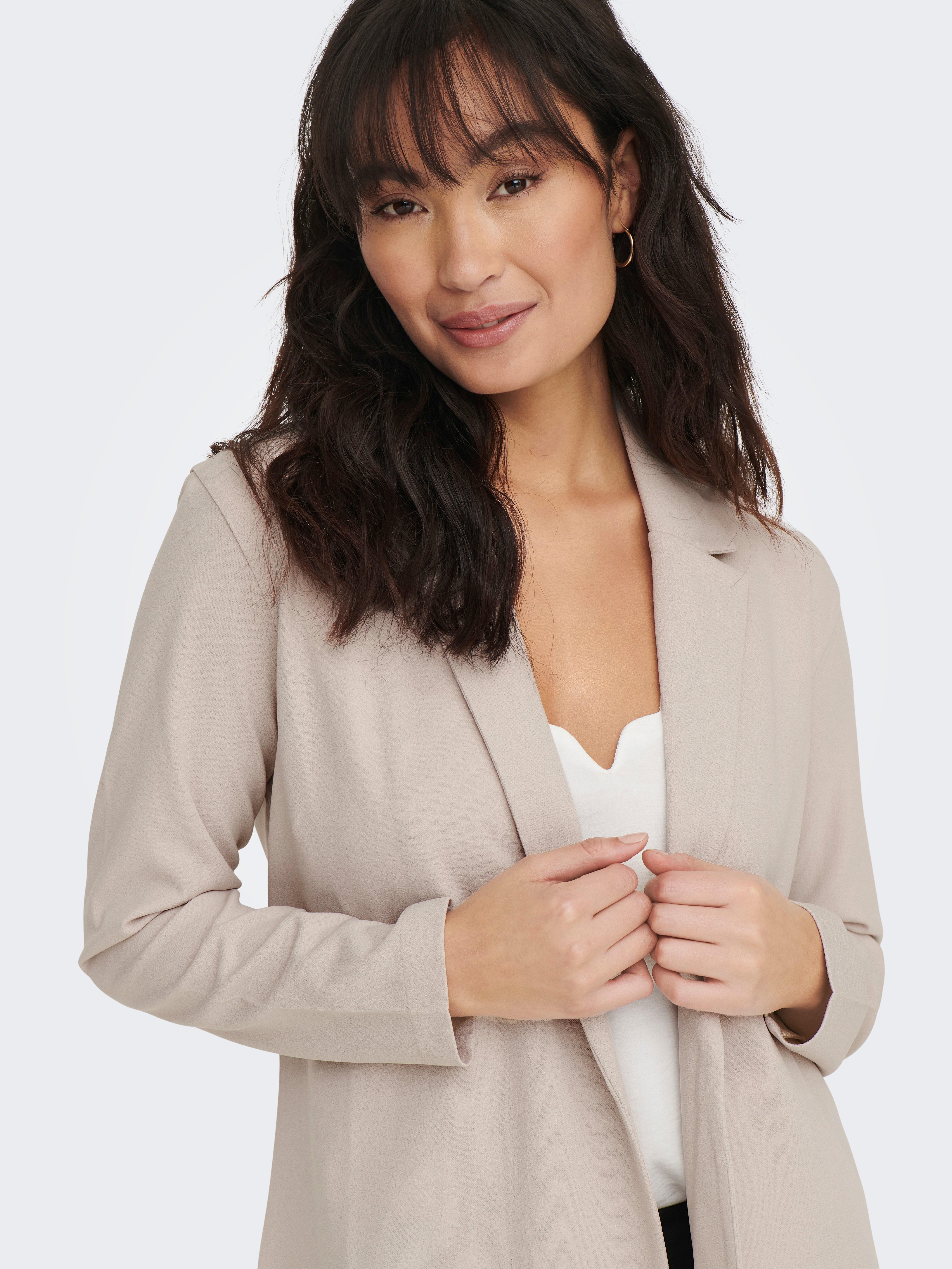 Blazer Lungo Donna ONLY | Tessuto Morbido In Viscosa E Poliestere | Taglio Comodo E Resistente