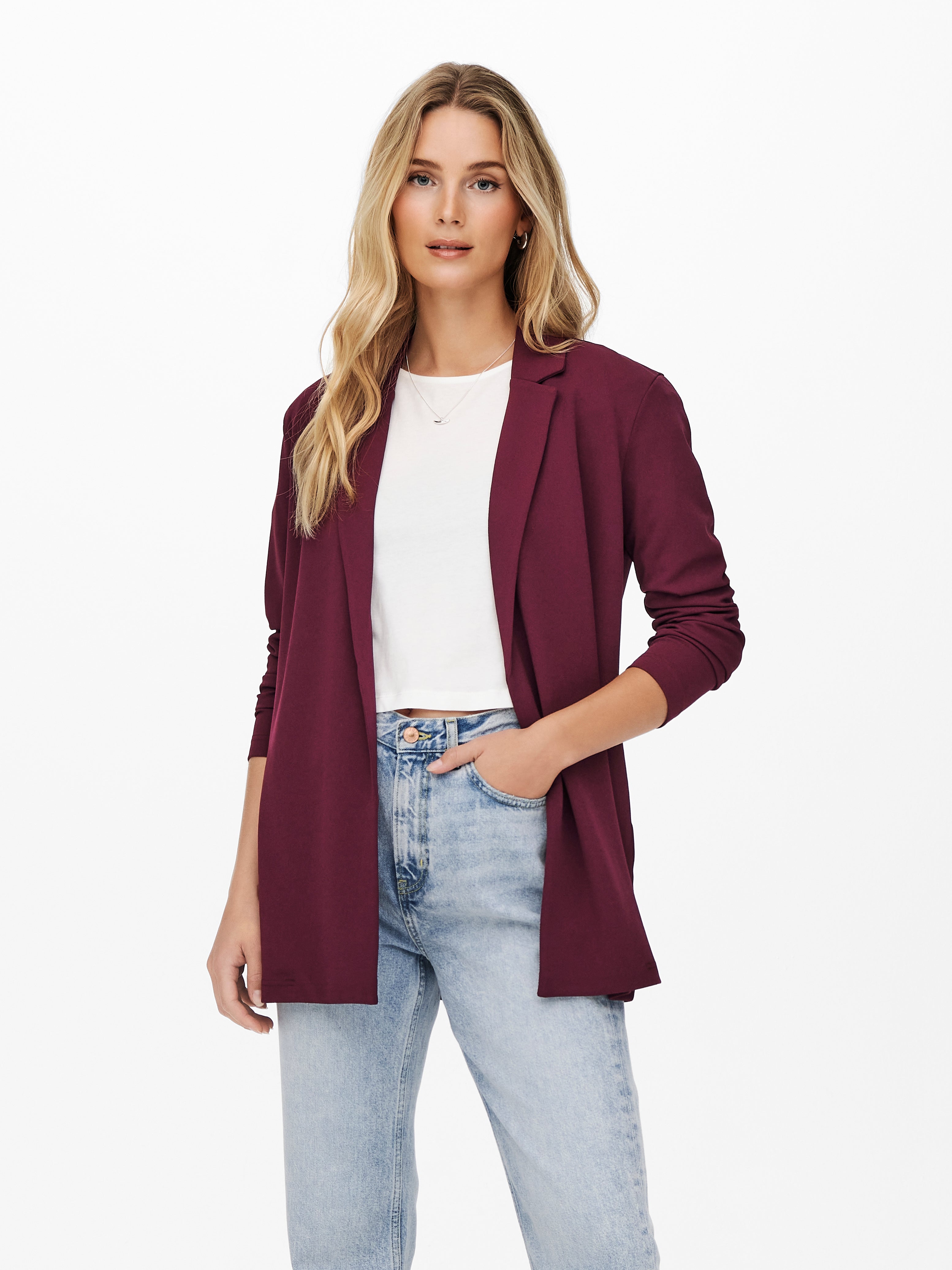 Only Long Blazer - Women - Red - Size M