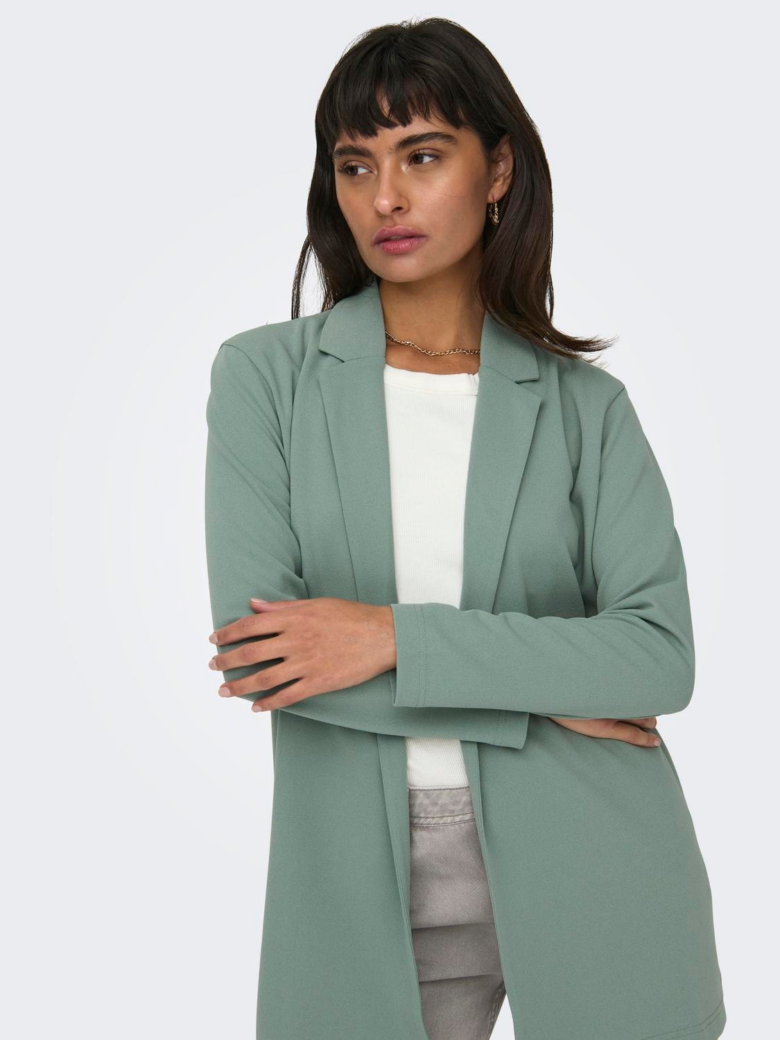 ONLY Blazers Regular Fit Col à revers -Chinois Green - 15180572