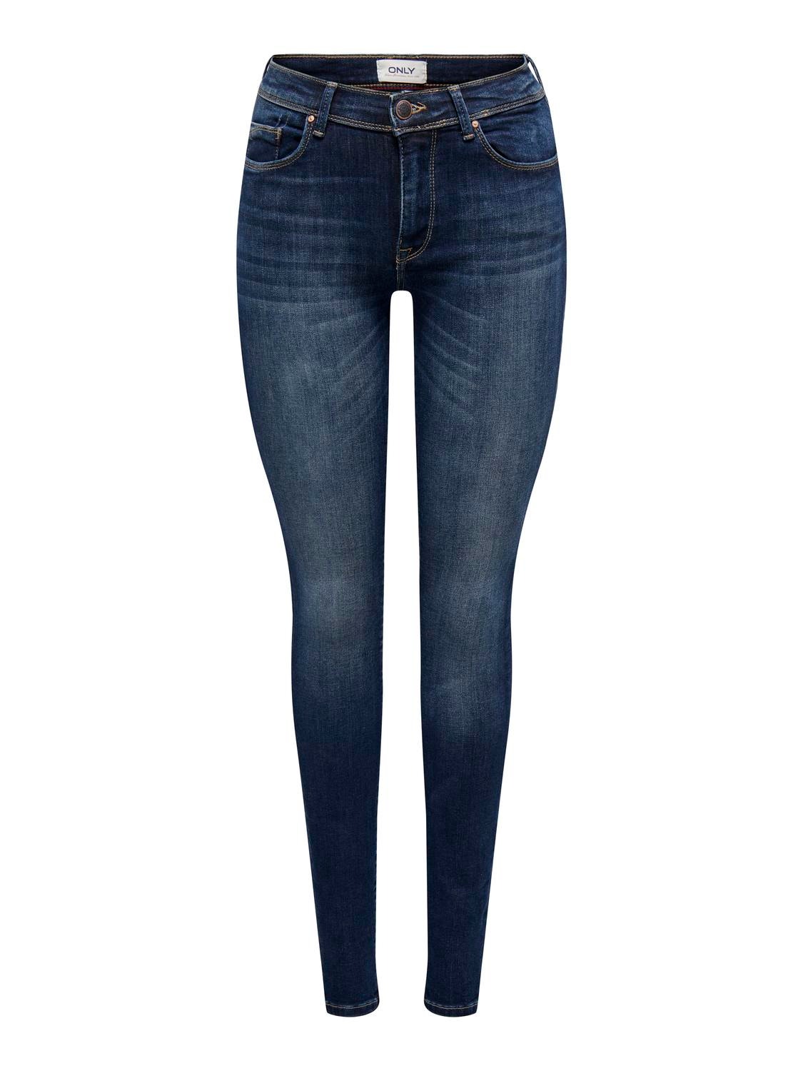 ONLY ONLShape Reg Skinny Fit Jeans -Dark Blue Denim - 15180740
