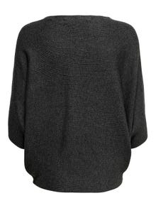 ONLY Knitted pullover with batsleeve -Dark Grey Melange - 15181237