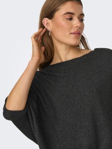 ONLY Flaggermuserme Strikket pullover -Dark Grey Melange - 15181237