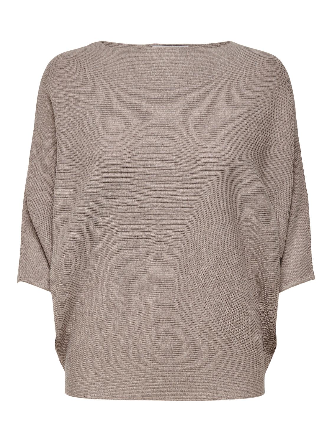 ONLY Flaggermuserme Strikket pullover -Simply Taupe - 15181237