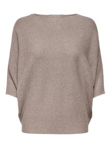 ONLY Manches chauve-souris Pull en maille -Simply Taupe - 15181237