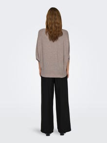 ONLY Boat neck Dropped shoulders Pullover -Simply Taupe - 15181237