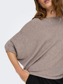 ONLY Fladdermusärmad Stickad tröja -Simply Taupe - 15181237