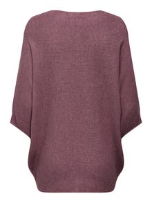 ONLY Fladdermusärmad Stickad tröja -Wistful Mauve - 15181237