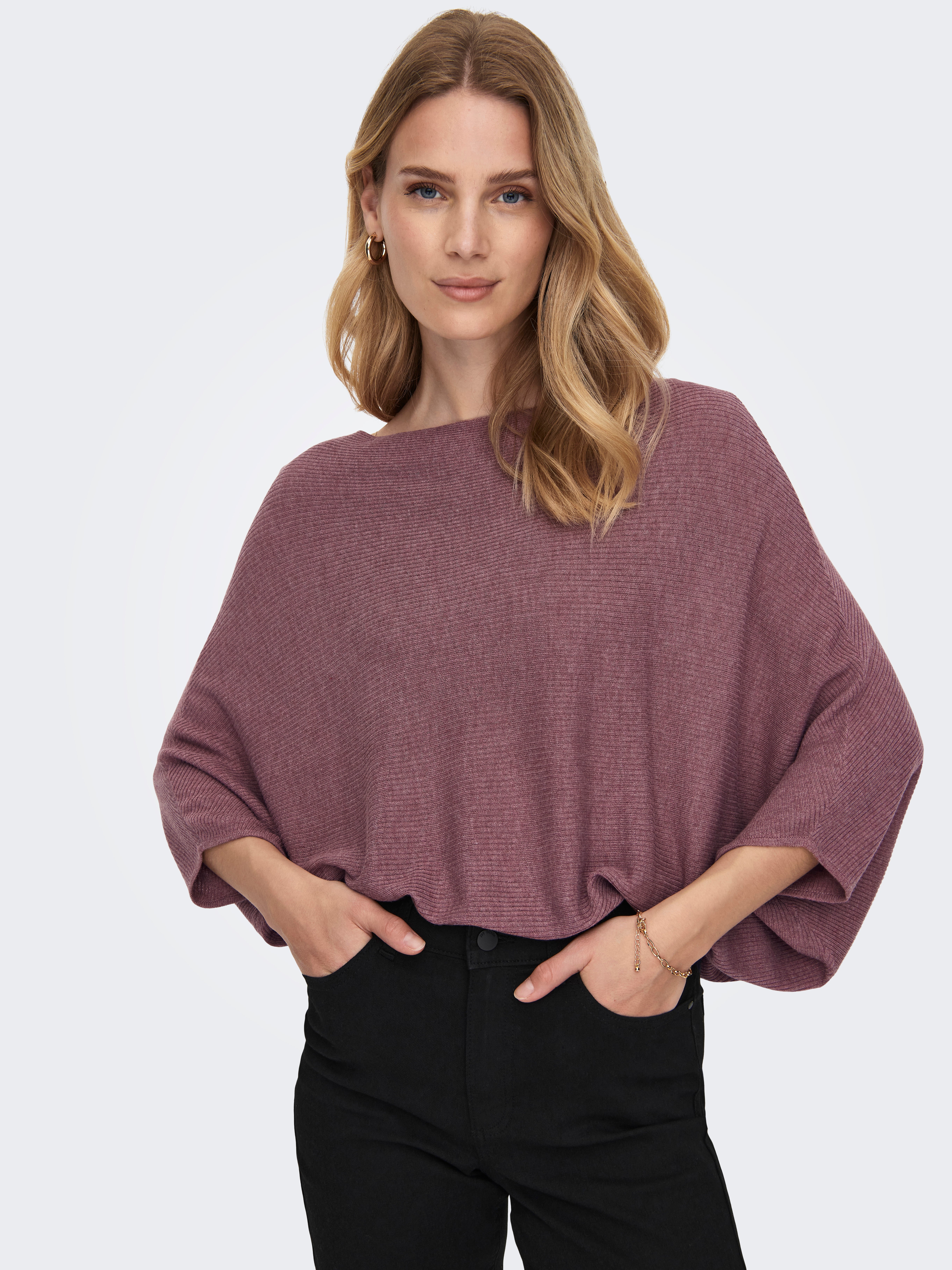Pull-overs Col bateau Épaules tombantes | Medium Purple | ONLY®