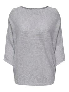 ONLY Boothals Verlaagde schoudernaden Pullover -Light Grey Melange - 15181237